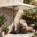 Umbrella Base for Half Patio Umbrellas 48.5 lbs Water & Sand Fillable Umbrella Stand by LJGDeals