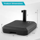 Umbrella Base for Half Patio Umbrellas 48.5 lbs Water & Sand Fillable Umbrella Stand by LJGDeals