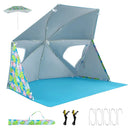 UPF50+ Sun Protection Beach Umbrella Tent with Portable Carrying Bag-Blue by LJGDeals