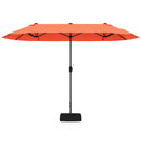 13FT Double-sided Patio Twin Table Umbrella with Crank Handle-Tan by LJGDeals