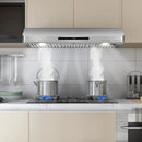 35.5/29.5 Inch Under Cabinet Range Hood 900 CFM Kitchen Vent with 4 Fan Speed by LJGDeals