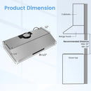 35.5/29.5 Inch Under Cabinet Range Hood 900 CFM Kitchen Vent with 4 Fan Speed by LJGDeals
