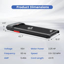 2.5HP Under Desk Treadmill with Remote Control and LED Display-Black by LJGDeals