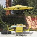 Fillable Universal Offset Umbrella Base with Cross Base and Wheels-Black by LJGDeals