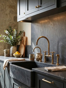 Unlacquered Brass Kitchen Faucet - 8" Bridge Faucet by Palmeraies