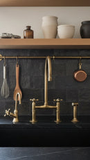 Unlacquered Brass Kitchen Faucet - 8" Bridge Faucet