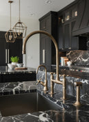 Unlacquered Brass Kitchen Faucet - 8" Bridge Faucet