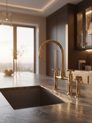 Unlacquered Brass Kitchen Faucet by Palmeraies
