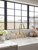 Unlacquered Brass Kitchen Faucet by Palmeraies