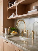Unlacquered Brass Kitchen Faucet by Palmeraies