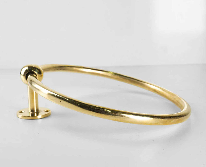 Unlacquered Brass Towel Ring, photo 2 of 3