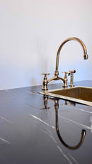 Antique Brass Kitchen Faucet - Unlacquered Brass Kitchen Faucets by Palmeraies