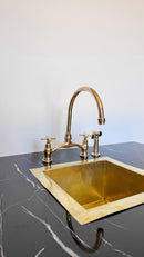 Antique Brass Kitchen Faucet - Unlacquered Brass Kitchen Faucets by Palmeraies