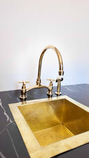 Antique Brass Kitchen Faucet - Unlacquered Brass Kitchen Faucets by Palmeraies