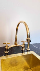Antique Brass Kitchen Faucet - Unlacquered Brass Kitchen Faucets by Palmeraies