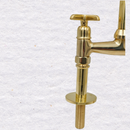 Vintage 8" Kitchen Unlacquered Brass Bridge faucet