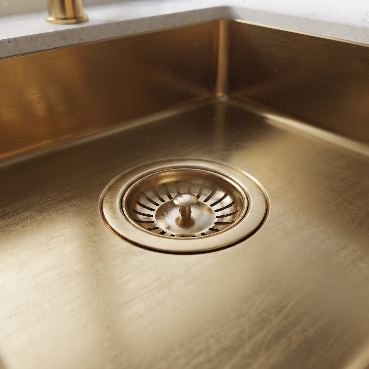 Unlacquered Brass Kitchen Island Sink, photo 5 of 8