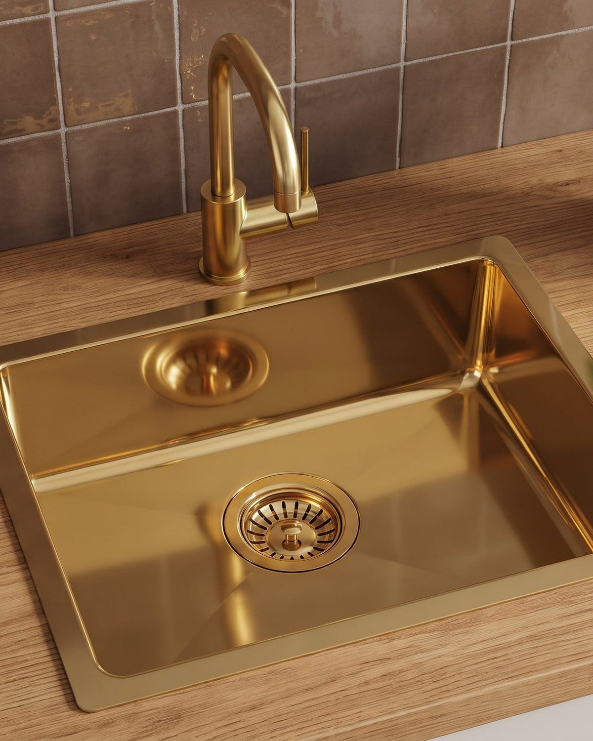 Unlacquered Brass Kitchen Island Sink