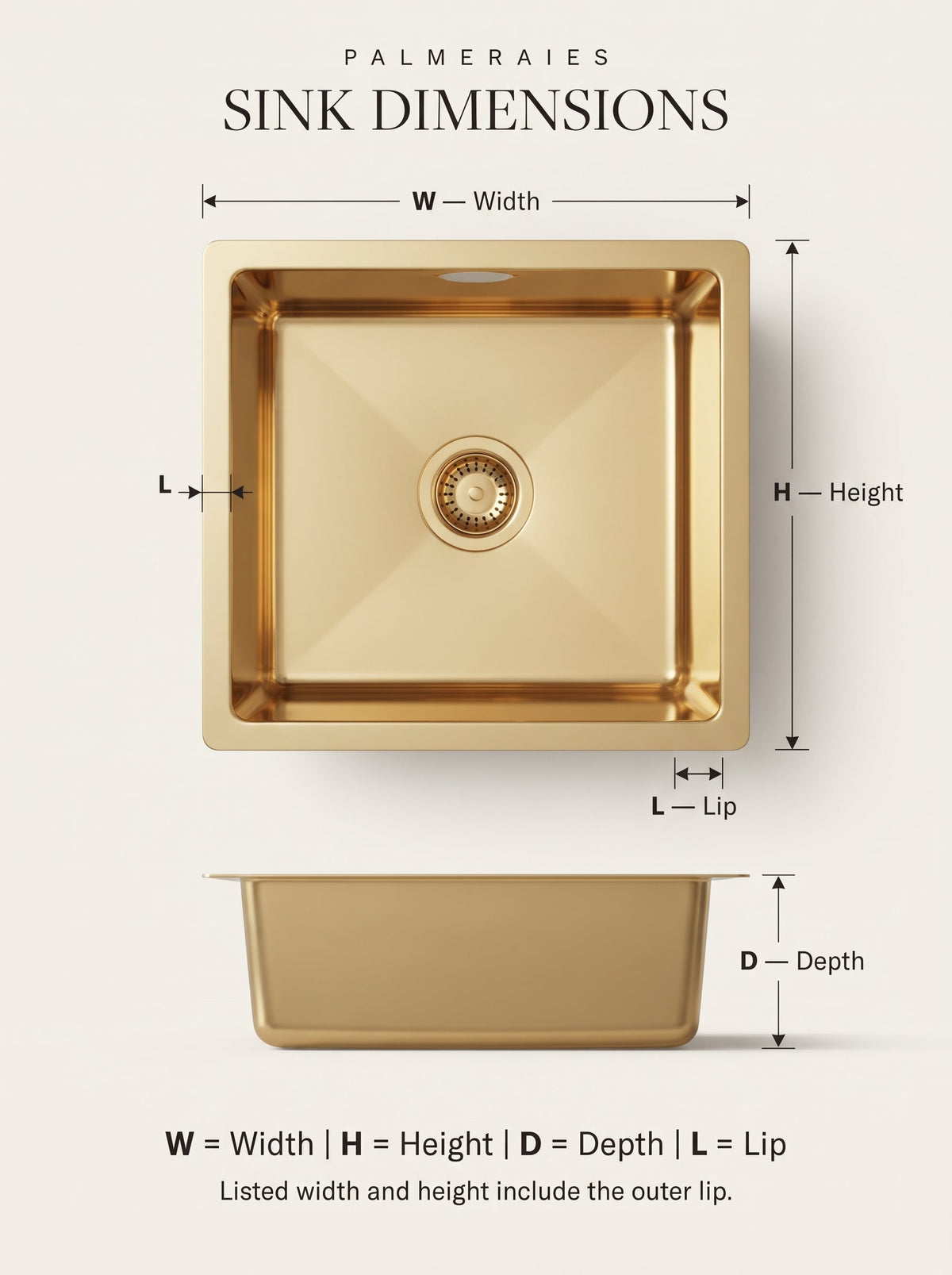Unlacquered Brass Kitchen Island Sink, photo 8 of 8