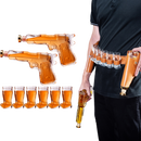 Pistol & Shotglasses Decanter Party Serving Holster Set