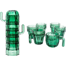 Cactus Stackable Glasses, Set of 6-10 oz