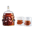 Transparent Creative Whiskey Decanter Set Bottle with 2 Wine Glasses 150ml