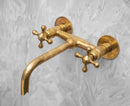 Unlacquered Brass Bathroom Faucet - Wall Mounted Faucet
