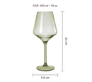 European Style Crystal, Stemmed Wine Glasses | Set of 6 | 15oz