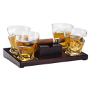 Cigar Holder Whiskey Glasses Set
