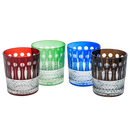 Crystal Italian Multicolor Design Cups -Set of 4