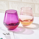Amethyst Rose Colored Wine Glasses For Everyday Girlfriend Wife Valentines Day Set Of 2 Large 16 Oz by The Wine Savant