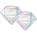 Set of 2 Iridescent Diamond Whiskey & Wine Glasses 10oz