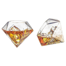 Set of 4 Diamond Whiskey & Wine Glasses 10oz - Wine, Whiskey, Water, Diamond Shaped, Diamonds Collection Sparkle Patented Wine Savant - Stands Alone, Or on Stand