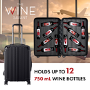 Wine Bottle Suitcase | Holds 12 Standard 750 ML Size Bottles