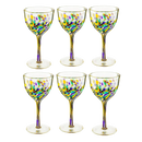 Mexican Wine Glasses Set of 6 - Confetti Wine Glasses