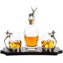 Whiskey Stag Decanter Set Premium Barware Gift Elegant Drinkware Collection by The Wine Savant