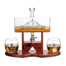 Whiskey Decanter Set - 1250ml Ship & 2 Whiskey Glasses