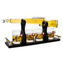 Shotgun Gun Large Whiskey & Wine Decanter Set Bullet Glasses