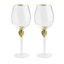 Large Diamond Wine Glasses - 15 Ounce (2, Clear)