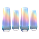 Iridescent Luster Pearl Radiance Set of 4 Wine Glasses 10oz - Radiant and Nostalgic Large Red or White Wine Glass, Entertaining An Ethereal Experience