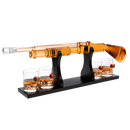 Shotgun Whiskey Decanter Set - Limited Edition - 800 ml & 4 12oz Bullet Glasses - Unique Gift - Drinking Party Accessory, Handmade Gun Liquor Decanter, Tik Tok Gun Decanter Gifts for Dad