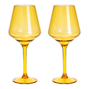 Floating Wine Glasses for Pool - Set of 2-15 OZ (Yellow)