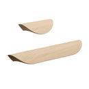 Unlacquered Oak Wood "Archive" Tab Drawer Pulls by Forge Hardware Studio