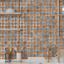 Stone Blue Nude Beige 12x22 Matte Glossy Rectangle with Star Details Porcelain Large Format Tile (7 pack, 13.03 sq ft/case)