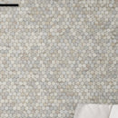 Soft White with Beige 12x12 Honed Hexagon Crystal Sand Marble Mosaic Tile (5 pack, 4.83 sq ft/case)
