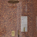 Brown Gold 12x12 Glossy Uniform Square Glass Mosaic Tile (20 pack, 20 sq ft/case)