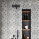 Cream Soft Earthy 12x12 Foiled Texture Square Stone Mosaic Tile (5 pack, 5 sq ft/case)