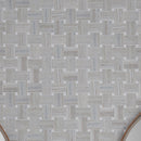 Light Beige with Soft Gray 11x11 Polished Basketweave Crystal Sand Thassoss Marble Mosaic Tile (5 pack, 4.13 sq ft/case)