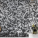 Eastern Black and White 11x12 Tumbled Penny Round Marble Mosaic Tile (5 pack, 4.83 sq ft/case)