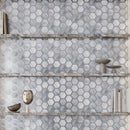 Silver Stormy Gray 9x10 Matte Hexagon Glass Mosaic Tile (5 pack, 3.28 sq ft/case)